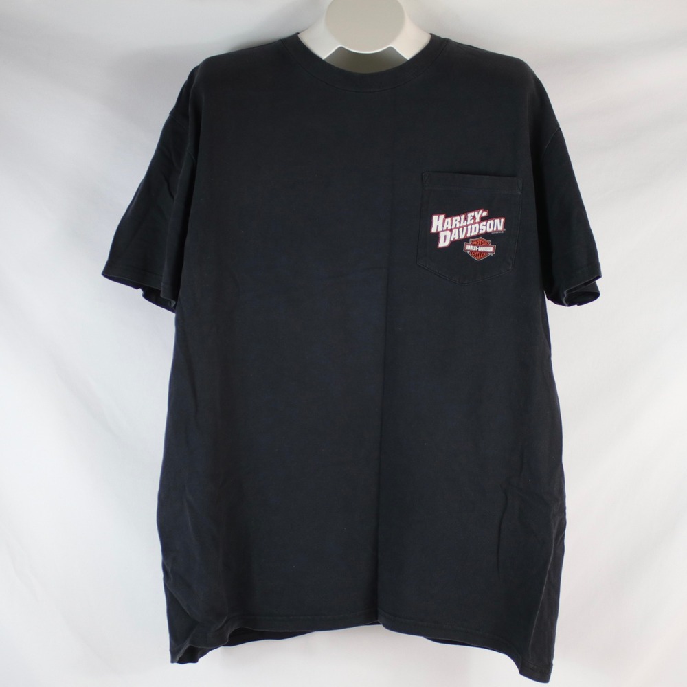 Harley-Davidson Black Graphic Pocket T-Shirt Men's Size XL